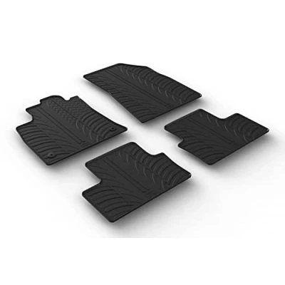 Abbildung von Gledring 0029 Fußmattensatz Gummi vorne und hinten 4 schwarz 800mm 600mm