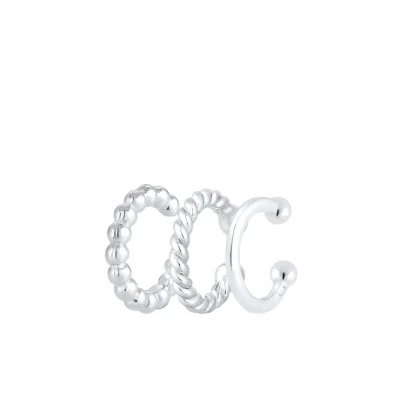 Abbildung von Elli 3 PACK Earcuff Ohrringe, Damen, Größe: One Size, Silver