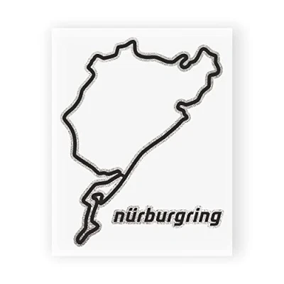 Abbildung von 4R Quattroerre.it 6329 Super geformter Aufkleber Nurburgring, 10 x 12 cm