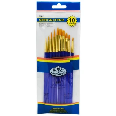 Abbildung von Royal &amp; Langnickel SVP7 Golden Taklon 10 teiliges preisgünstiges, Super Value Pinsel Set
