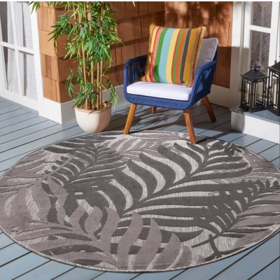 Abbildung von Sanat Teppich »Floral Outdoor« rund 6 mm Höhe In und Outdoor geeignet, florales Design, Balkon, Terasse