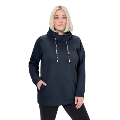 Abbildung von Ulla Popken Damen große Größen, Sweatshirt Marine 46 48