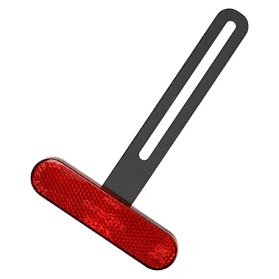 Abbildung von Universal Motorrad Kennzeichen Rückstrahler mit Halter E Geprüft Kennzeichenhalter Zubehör Reflektor (Standart Halter)