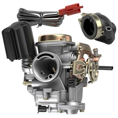 Abbildung von Kefflum 18mm Vergaser Roller Ansaugstutzen für Rex RS 400 / 450 460 /GY6 50cc E Choke