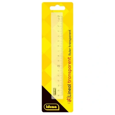 Abbildung von Idena 602052 Lineal aus Kunststoff, 16 cm Länge, transparent, 1 Stück