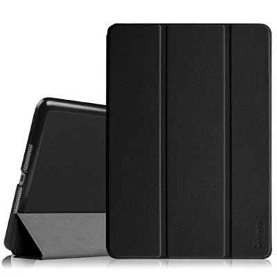 Abbildung von Fintie Hülle für iPad Air 2 (2014 Modell) Ultradünn Superleicht Smart Schutzhülle Case mit Standfunktion und Auto Schlaf/Wach Funktion, Schwarz