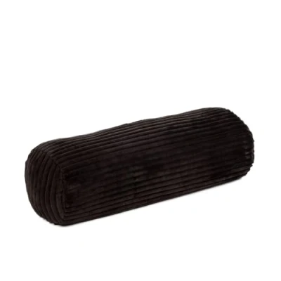 Abbildung von Gözze Kuschelige Kissenrolle in Cord Optik, Ideal als Nackenstütze, 70 x 22 cm Dunkelbraun