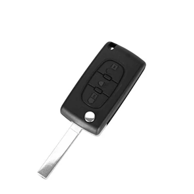 Abbildung von Schlüssel Für Citroen C3 C4 C5 C6 Peugeot 207 308 407 607 CE0523 3 tasten Modell ohne Batterie schlitz Fernbedienung