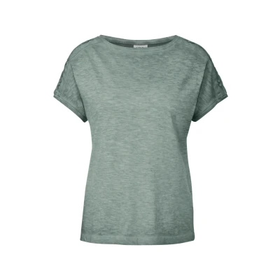 Abbildung von Cecil Tshirt MIT Knopfdetail print, Damen, Größe: XS, Grün