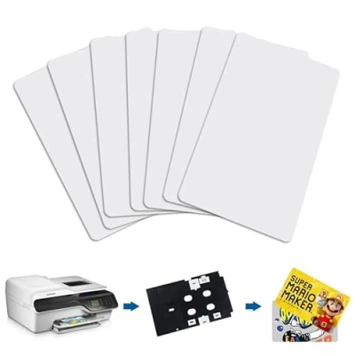 Abbildung von Timeskey NFC Card 10 x Inkjet PVC Karten NTAG215 Tags Bedruckbar Kompatible Mit Epson &amp; Canon Drucker, CR80 30MIL,Kompatible Amiibo und TagMo