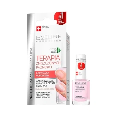 Abbildung von Eveline Cosmetics Nail Therapy Professional Fortgeschrittene Nagelreparaturbehandlung, 12ml Stärkt &amp; Regeneriert mit PowerNail H+K Formel