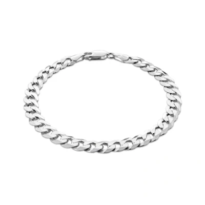 Abbildung von Herren Armband aus massivem 925 Silber, 21 cm, Panzerkette, nickelfrei, anlaufgeschützt, mit Schmuckbox