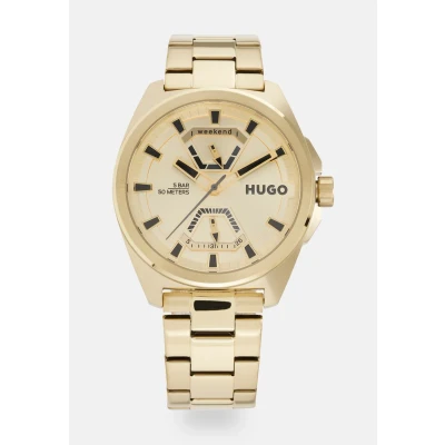 Abbildung von HUGO Expose Uhr goldcoloured, Herren, Größe: One Size, Gold coloured