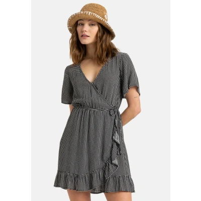 Abbildung von Roxy Zenith WRAP MINI Freizeitkleid, Damen, Größe: Small, Black
