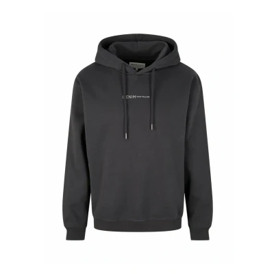 Abbildung von TOM Tailor Denim Hoodie WITH Print Kapuzenpullover, Herren, Größe: Small, Coal grey