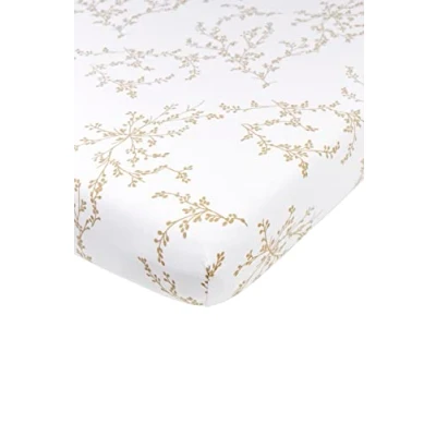 Abbildung von Meyco Baby Spannbettlaken Wiege Branches Sand 40x80/90cm Einzelpackung