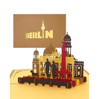 Abbildung von Pop Up Karte „Berlin Skyline &amp; City Life“ 3D Panorama Berlinkarte als Souvenirs, Geschenk, Reisegutschein, Dekoration Geschenkverpackung zum Städtetrip nach Berlin