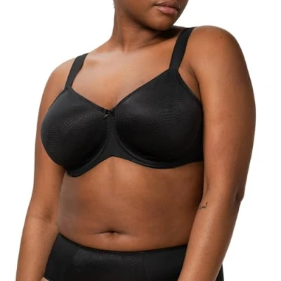 Abbildung von Triumph Essential Minimizer W X BH, Schwarz, reduziert das Brustvolumen optisch um eine Cup Größe, Schwarz (BLACK (04) 04), 85G