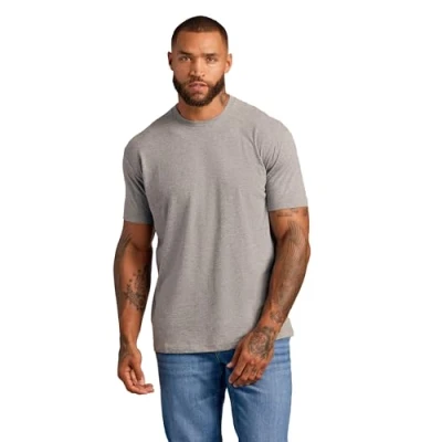 Abbildung von True Classic Herren T Shirt mit Rundhalsausschnitt und kurzen Ärmeln, Pack of 1, Light Heather Gray, XL