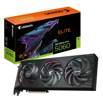 Abbildung von Gigabyte Grafikkarte »AORUS GeForce RTX 5060 ELITE 8G 8GB GDDR7, 128bit, PCI E«