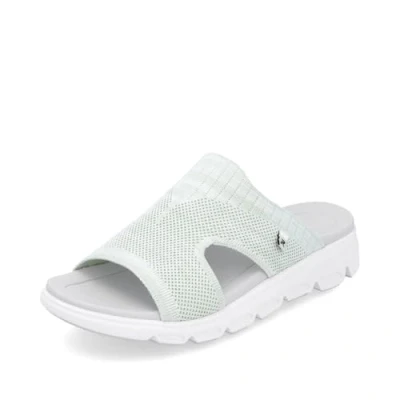 Abbildung von Rieker Damen Pantoletten V8451, Frauen Slipper,Sommerschuhe,sommerclogs,Schlupfschuhe,schluepfschuhe,Slides,Slip ons,Mules,rosa (53),38 EU / 5 UK