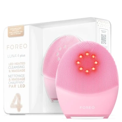 Abbildung von FOREO LUNA 4 plus Gesichtsbürste Nahinfrarot Lichttherapie + LED Rotlichttherapie Tiefenthermoreinigungs Gesichtsbehandlung Anti Aging Mikrostrom Gesichtsgerät Normale Haut