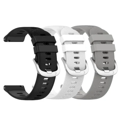 Abbildung von Waekethy Armband für Garmin Venu 3s/Venu 2s/Vivoactive 4s, 18mm Silikon Armbänder Einstellbar Sport Ersatzarmband Kompatibel mit Forerunner 255s/Forerunner 265s
