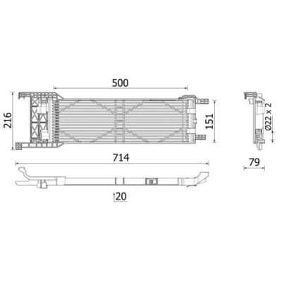 Abbildung von MAHLE ORIGINAL CLC 330 000P Ölkühler, Automatikgetriebe