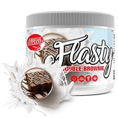 Abbildung von Flasty Geschmackspulver (Double Brownie) 1 x 250g Kalorienarmes Flavour Pulver mit Nur ca. 7 kcal pro Portion bringt es Leben in deinen Quark, Joghurt und vielem mehr.