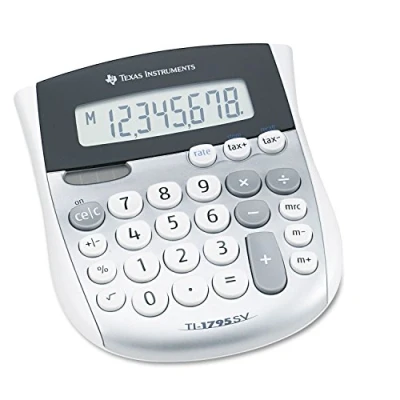 Abbildung von Texas Instruments TI 1795SV Tischrechner, silbernes Design