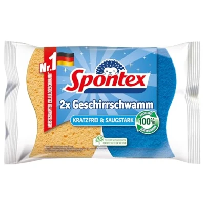 Abbildung von Spontex Geschirrschwamm 2er Pack, Kratzfrei &amp; saugstark
