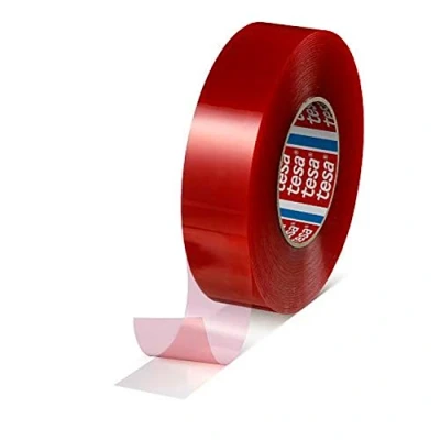 Abbildung von tesafix 4965 Stark haftendes Doppelseitiges Klebeband,Montageband transparent, Länge : 50 m, versch. Breiten (9 mm x m)