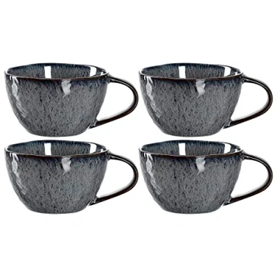 Abbildung von LEONARDO HOME 018586 MATERA Keramiktasse 290 ml anthrazit 4er Set, Keramik