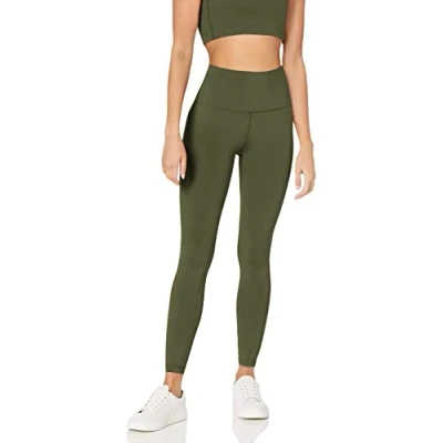 Abbildung von Amazon Essentials Damen Active Sculpt Workout Athleisure Leggings mit hohem Bund in voller Länge (erhältlich Übergrößen), Olivgrün, L