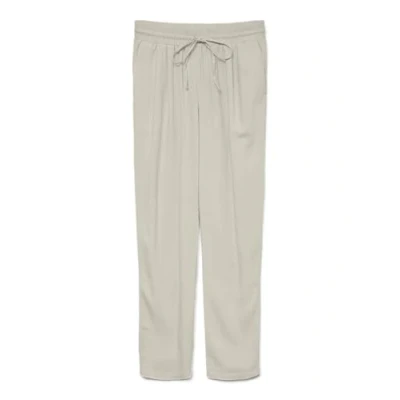 Abbildung von VERO MODA Damen Legere Leinen Stoffhose Casual Schlupfhose Lockere Ankle Pants, Farben:Beige 2, Größe:XS