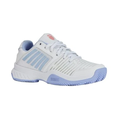 Abbildung von K SWISS Court Express HB Tennisschuh für Sandplätze, Damen, Größe: 40, White/open air/strawberry ice Schuhe
