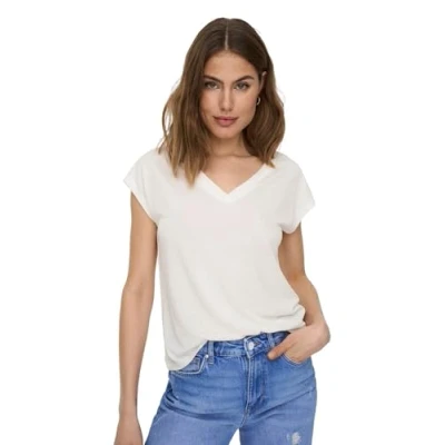 Abbildung von ONLY Damen Onlfree Life S/S Mod.v neck Top Jrs Noos, Cloud Dancer, XS