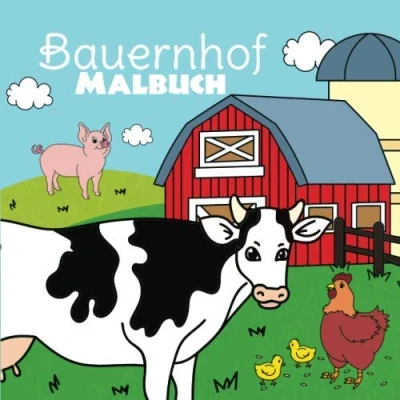Abbildung von Bauernhof Malbuch: Kritzelbuch für Kinder ab 3 Jahren Zum Ausmalen verschiedener Tiere und Bauernhofbildern Ideal Jungen Mädchen