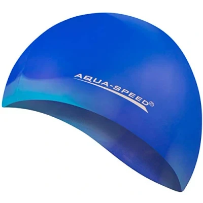 Abbildung von Aqua Speed Bunt Badehaube + Kleines Mikrofaserhandtuch Teenager &amp; Erwachsene Badekappe Schwimmhaube Silikonbadekappe Wettkampf Sport Swimming Cap Schwimmmütze 30. / 79