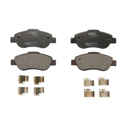 Abbildung von BOSCH 0 986 424 786 Bremsbelagsatz Low Metallic mit Anti Quietsch Blech, Montageanleitung FIAT: Panda II Hatchback