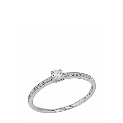 Abbildung von AMOR RING FÜR Damen, , Zirkonia SYNTH. Ring, Größe: 56, Silber