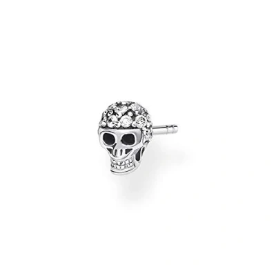 Abbildung von Thomas Sabo Damen Einzel Ohrstecker Totenkopf silber, 925 Sterlingsilber