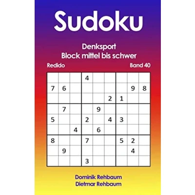 Abbildung von Redido Sudoku Block mittel bis schwer Denksport Band 40