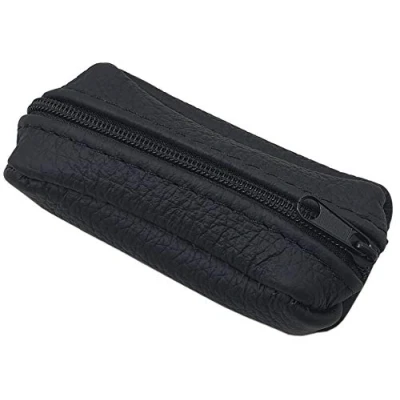 Abbildung von Kleine Echt Leder Schlüsseltasche 1 Fach Made in EU (Schwarz)