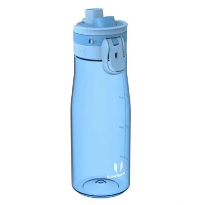 Abbildung von Super Sparrow Trinkflasche 1L Tritan Wasserflasche BPA frei Ideale Sportflasche Ein Klick Schnellfluss TouchGulp Trinkflaschen Leicht, Nachhaltig