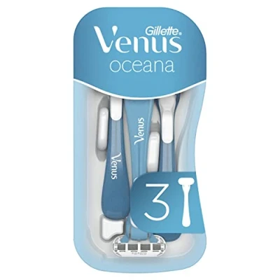 Abbildung von Gillette Venus Oceana Einwegrasierer Damen, 3 Damenrasierer mit Komfortklingen, Rasierer Rasiergelkissen für Hautschutz