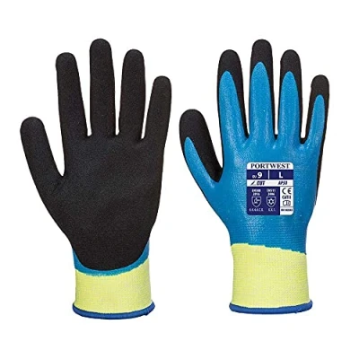 Abbildung von Portwest Aqua Pro Schnittschutzhandschuh, Größe: L, Farbe: Blau/Schwarz, AP50B8RL