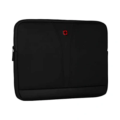 Abbildung von WENGER BC Fix Laptophülle aus Neopren, Notebook 14 Zoll, Damen Herren, Büro Business Reisen Uni, Notebooktasche, Schwarz, 606459