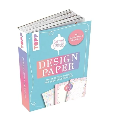 Abbildung von Handlettering Design Paper Block Cotton Candy A6: 75 Feste Motivpapiere DIN A6 in 25 Designs. Mit Grundkurs