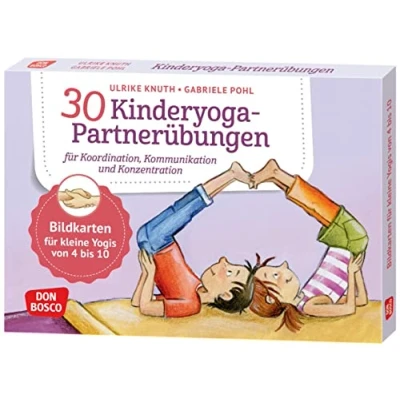 Abbildung von 30 Kinderyoga Partnerübungen für Koordination, Kommunikation und Konzentration: Bildkarten kleine Yogis von 4 bis 10. Mit Yoga Übungen zu zweit ... innere Balance. Ideen auf Bildkarten)